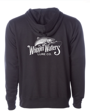 Whippin Waters Lure Co. Long Sleave Hooded Sweatshirt (medium weight)