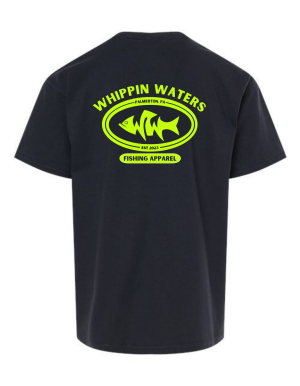 YOUTH CHARTREUSE WHIPPIN WATERS FISHING SHIRT
