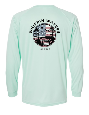 USA FLAG MOUNTAIN SPF SHIRT